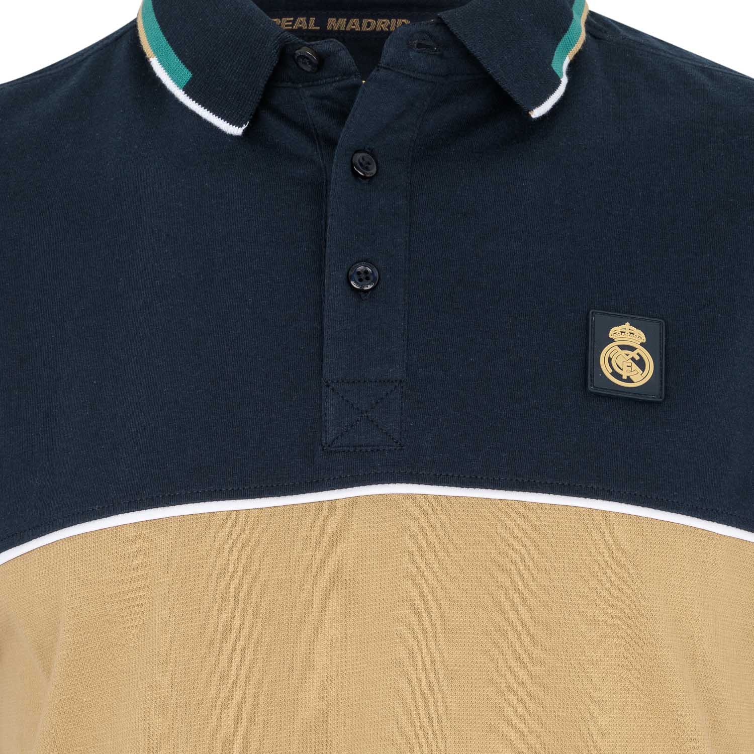 Polo Hombre Azul Marino/Beige Real Madrid
