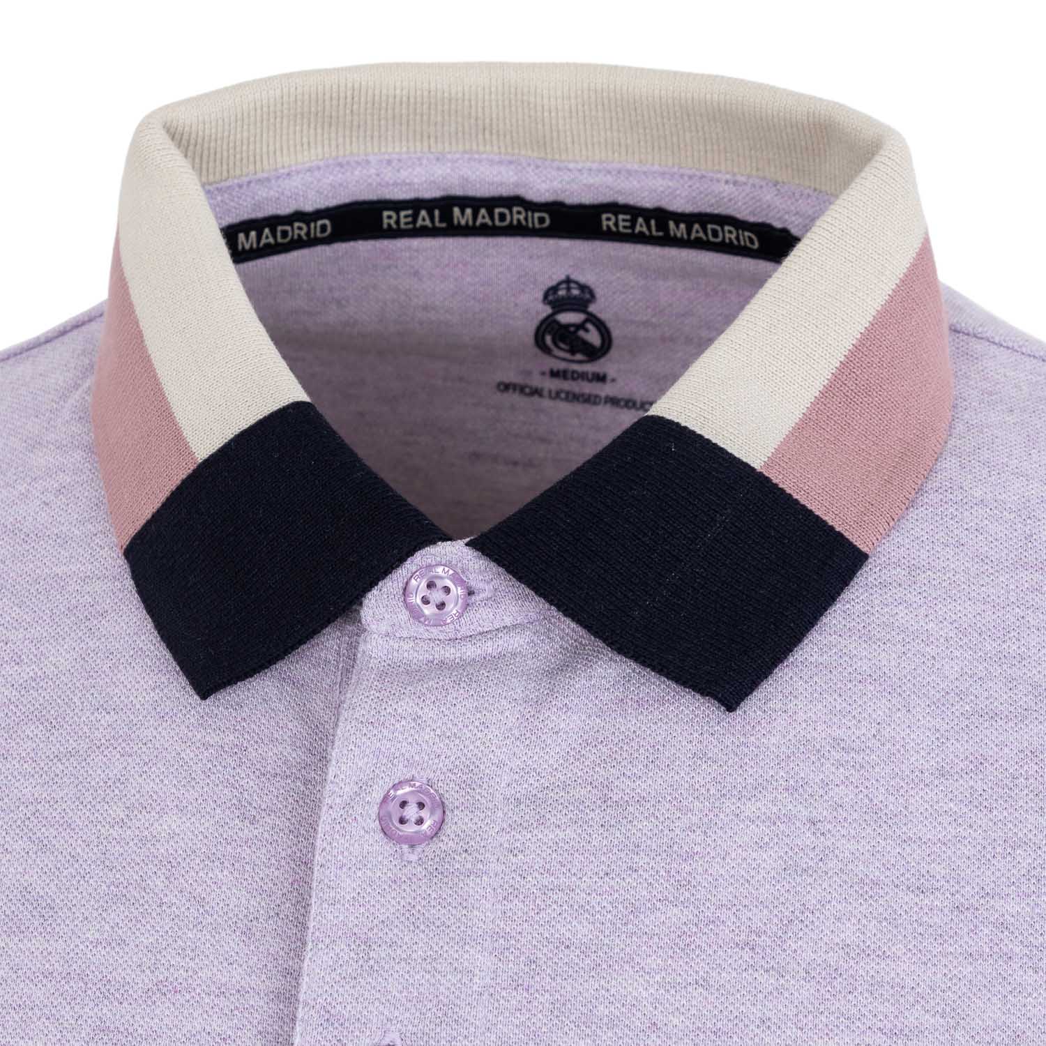 Polo Sakura Hombre Detalle Cuello Morado