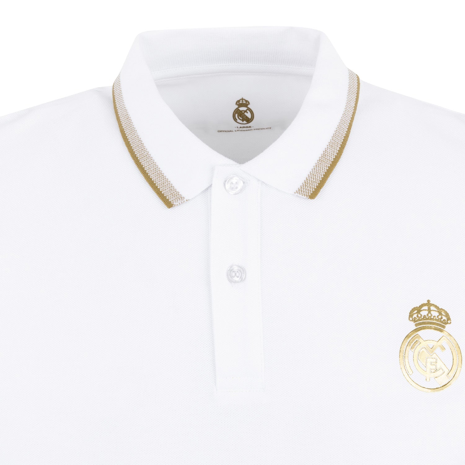 Polo Hombre White & Gold