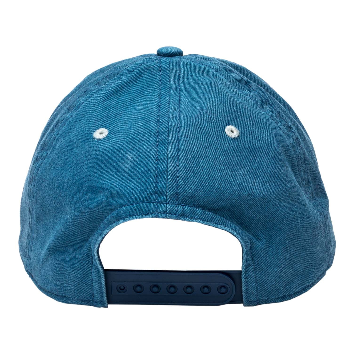 Gorra Desgastada Texto Cuadrado Blanco/Amarillo