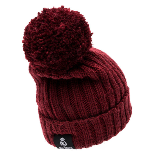 Gorro Punto Pompón Granate