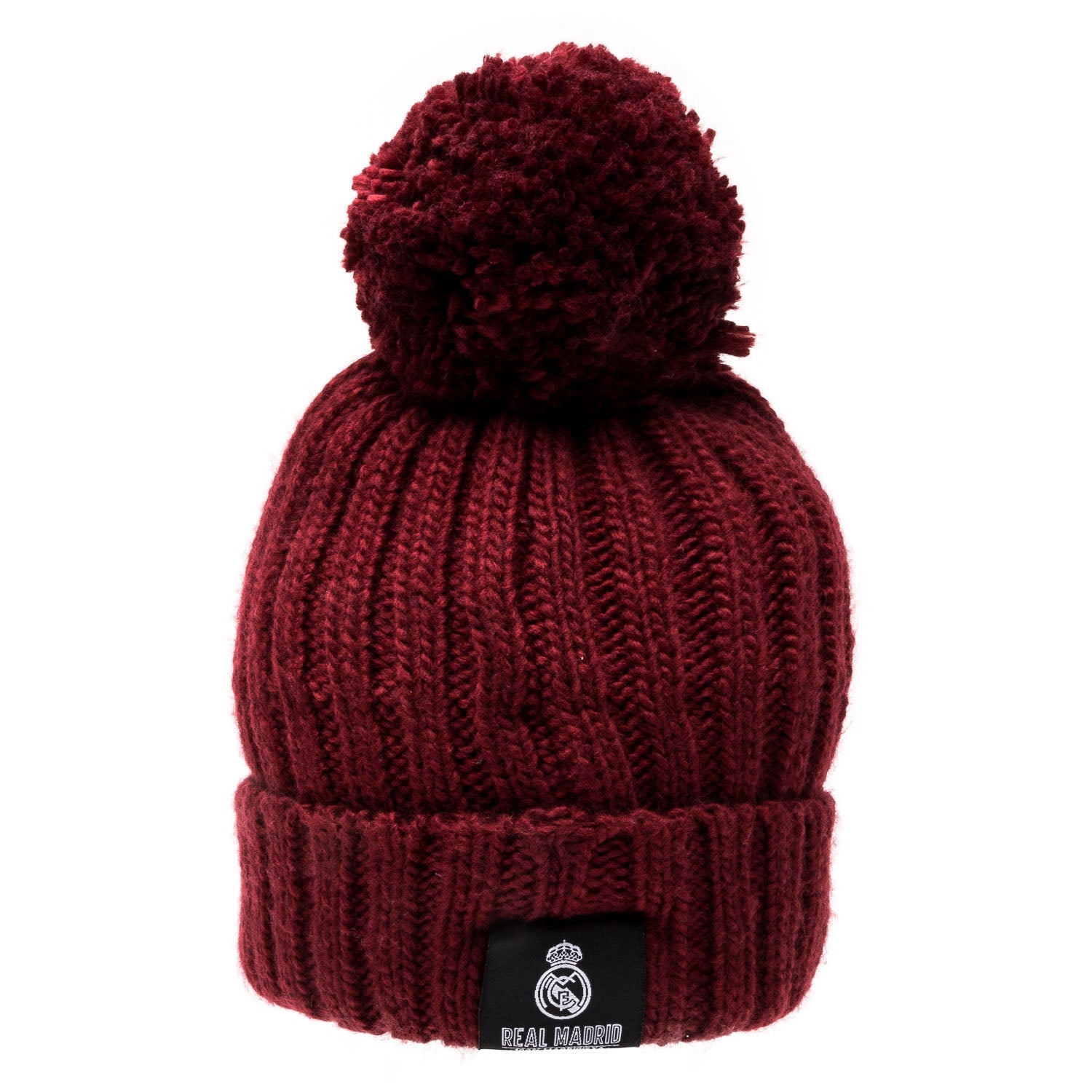 Gorro Punto Pompón Granate