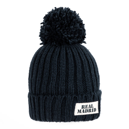 Gorro Punto Pompón Azul Marino