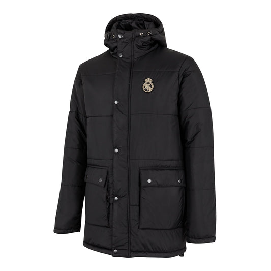 Parka Acolchada Hombre Negra