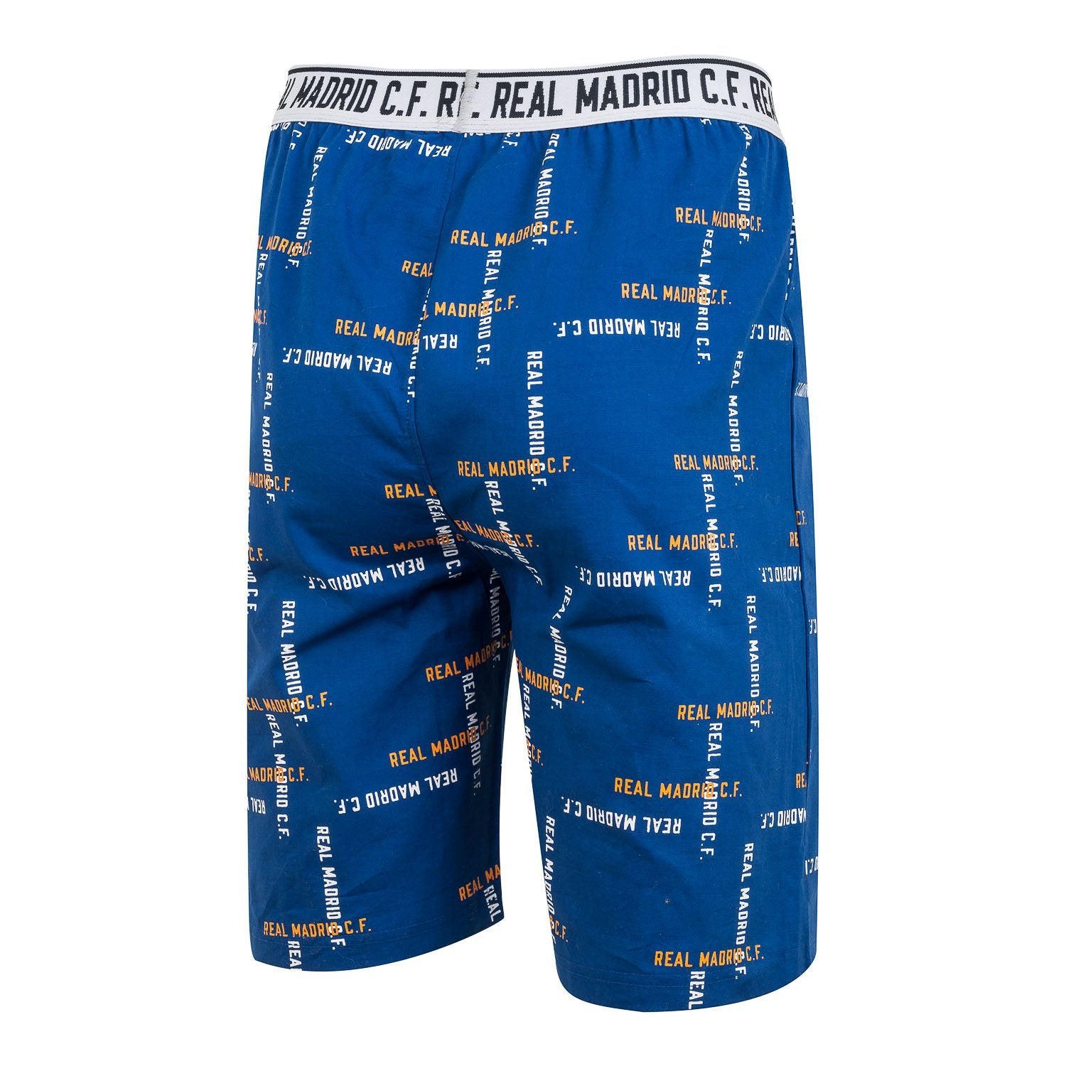 Pijama Corto Hombre Texto Azul/Gris