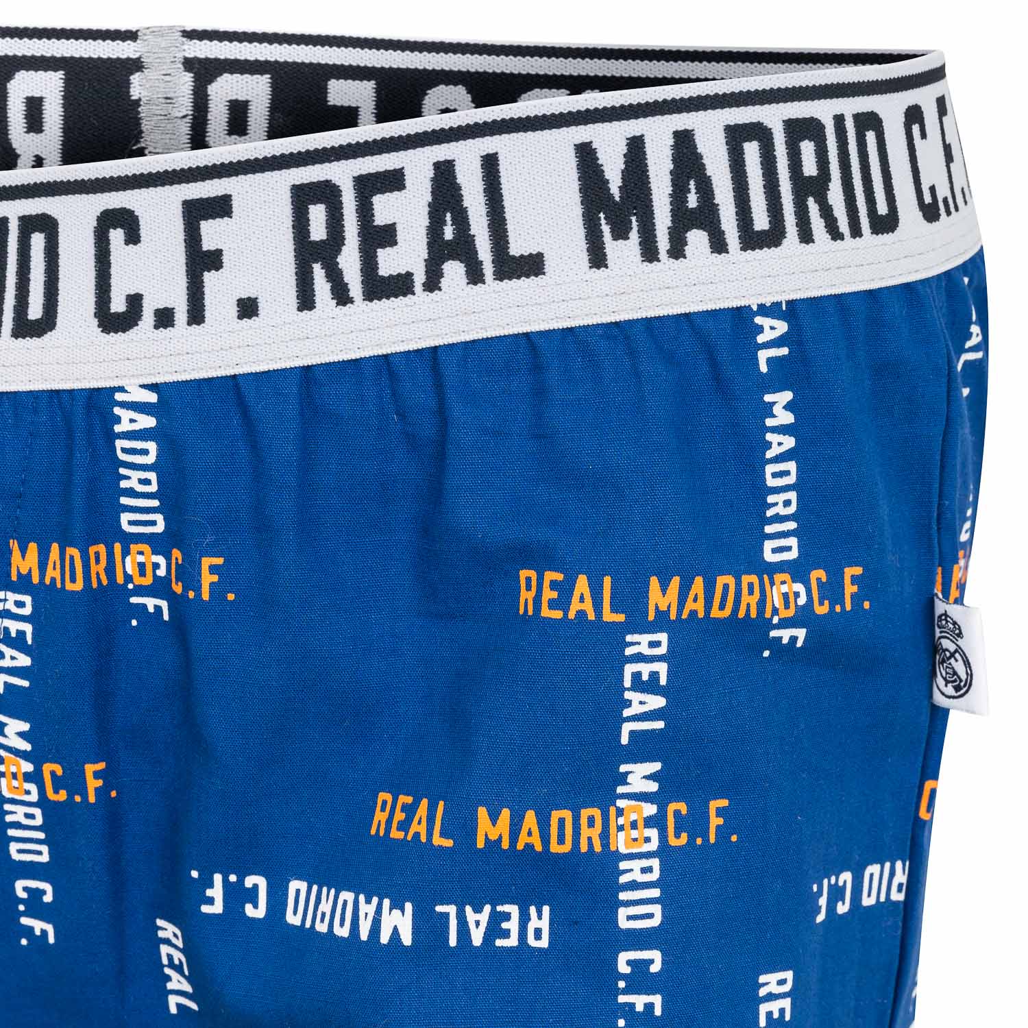 Pijama Corto Hombre Texto Azul/Gris