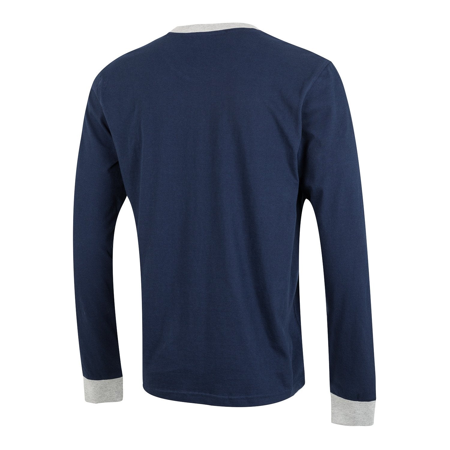 Pijama Largo Hombre Escudo Azul Marino/Gris