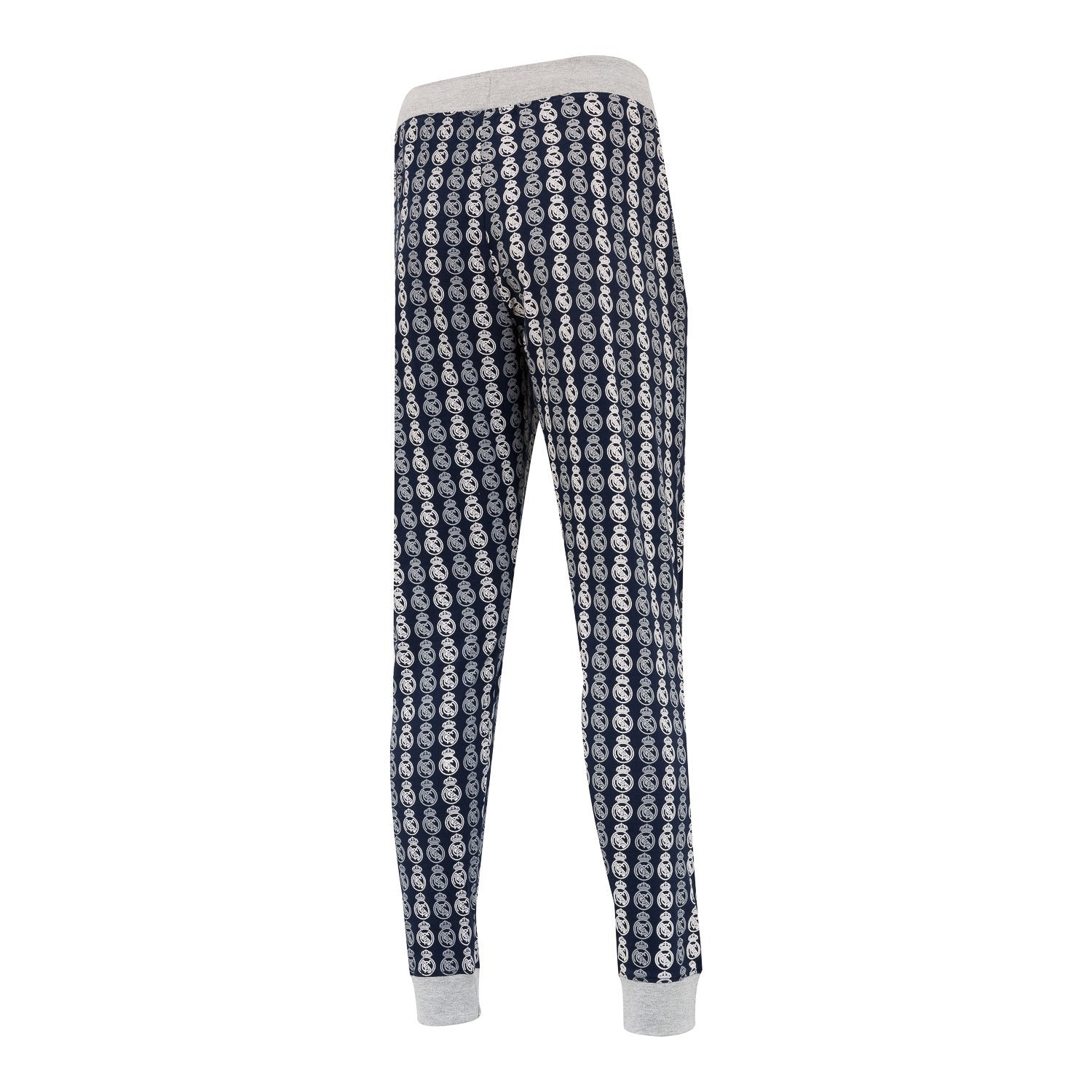 Pijama Largo Hombre Escudo Azul Marino/Gris