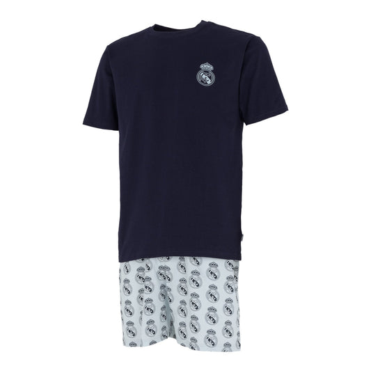 Set de Pijama 2 piezas Hombre Escudo Real Madrid Azul