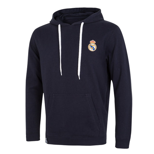 Sudadera Capucha Azul Marino Hombre Escudo Color Essentials