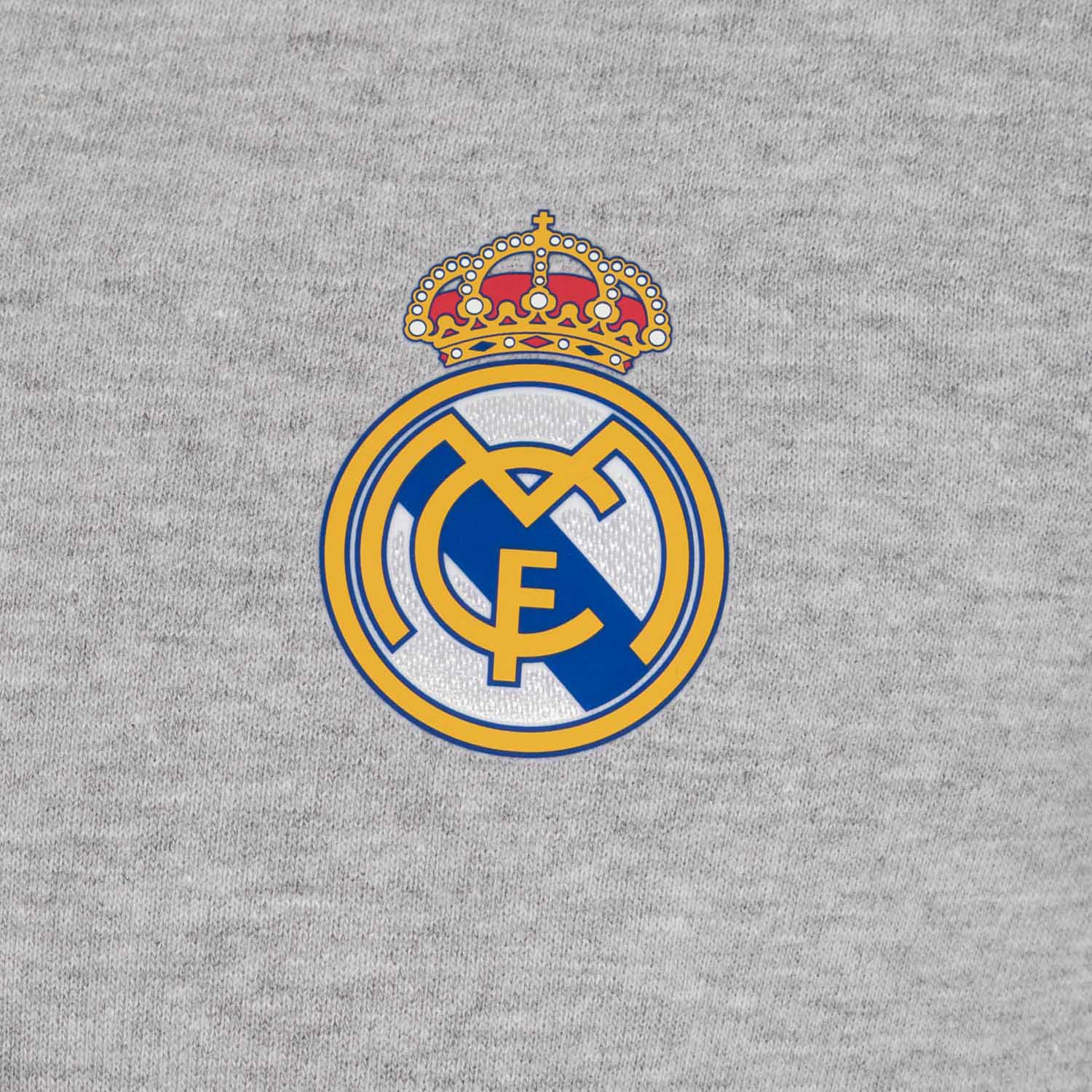 Sudadera Capucha Gris Claro Hombre Escudo Color Essentials