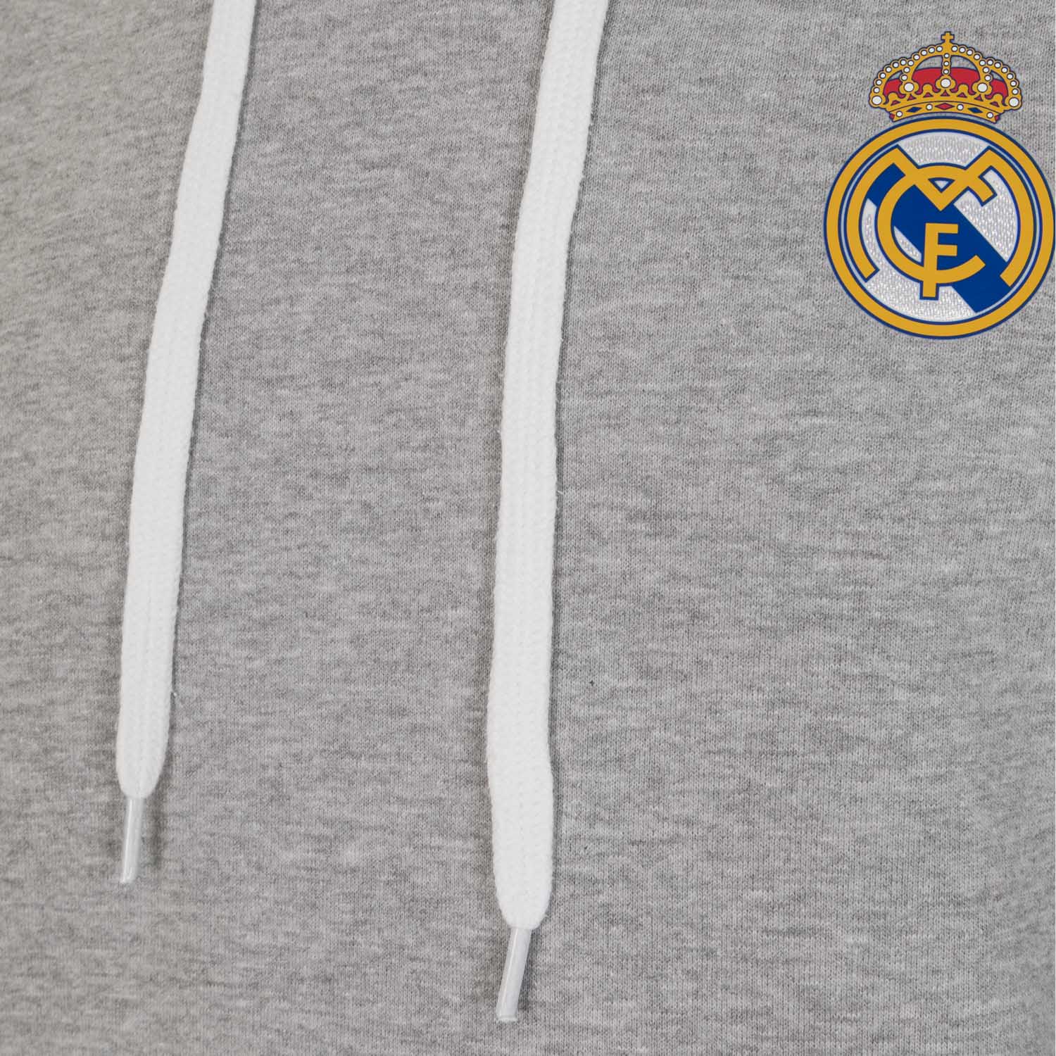 Sudadera Capucha Gris Claro Hombre Escudo Color Essentials
