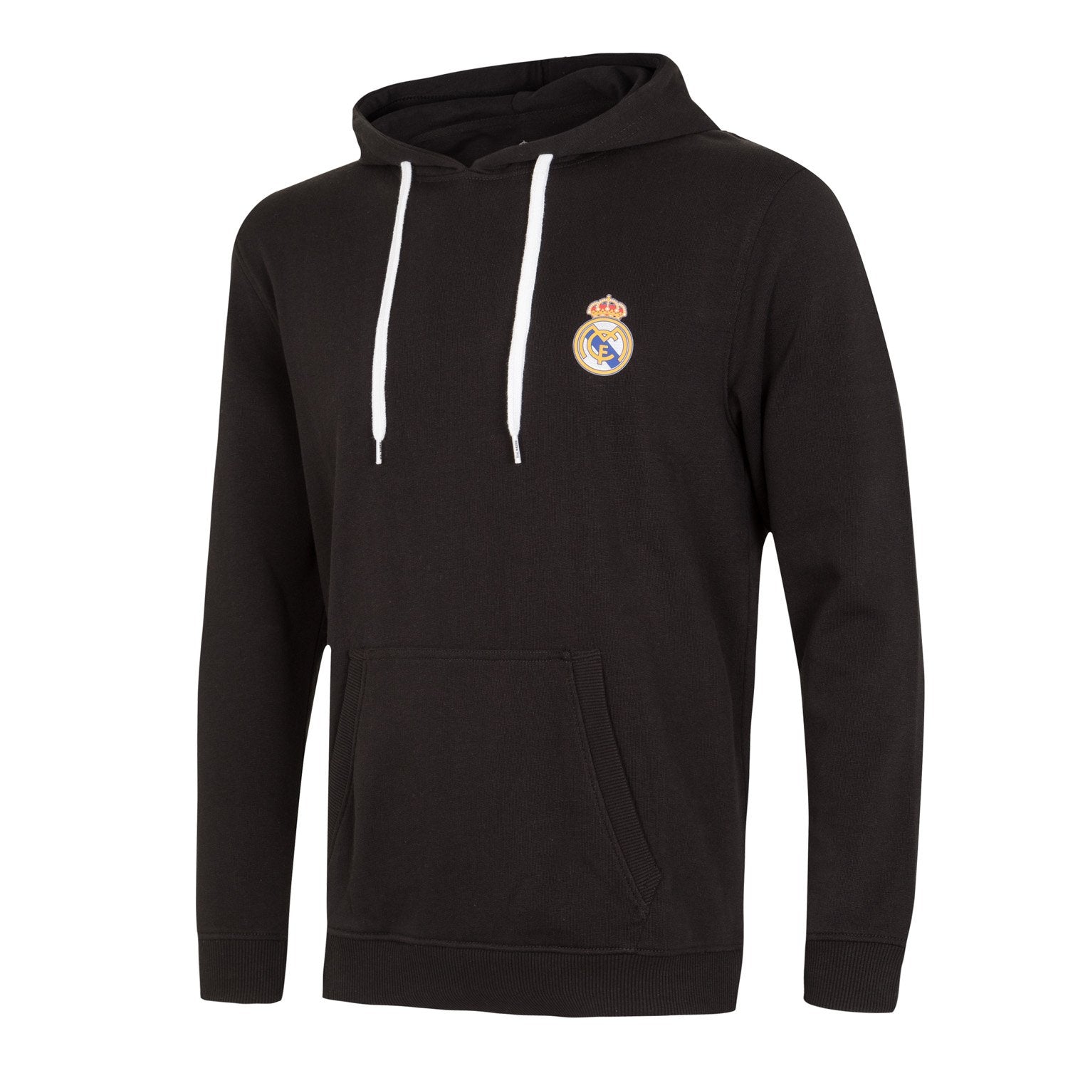 Sudadera Capucha Negra Hombre Escudo Color Essentials