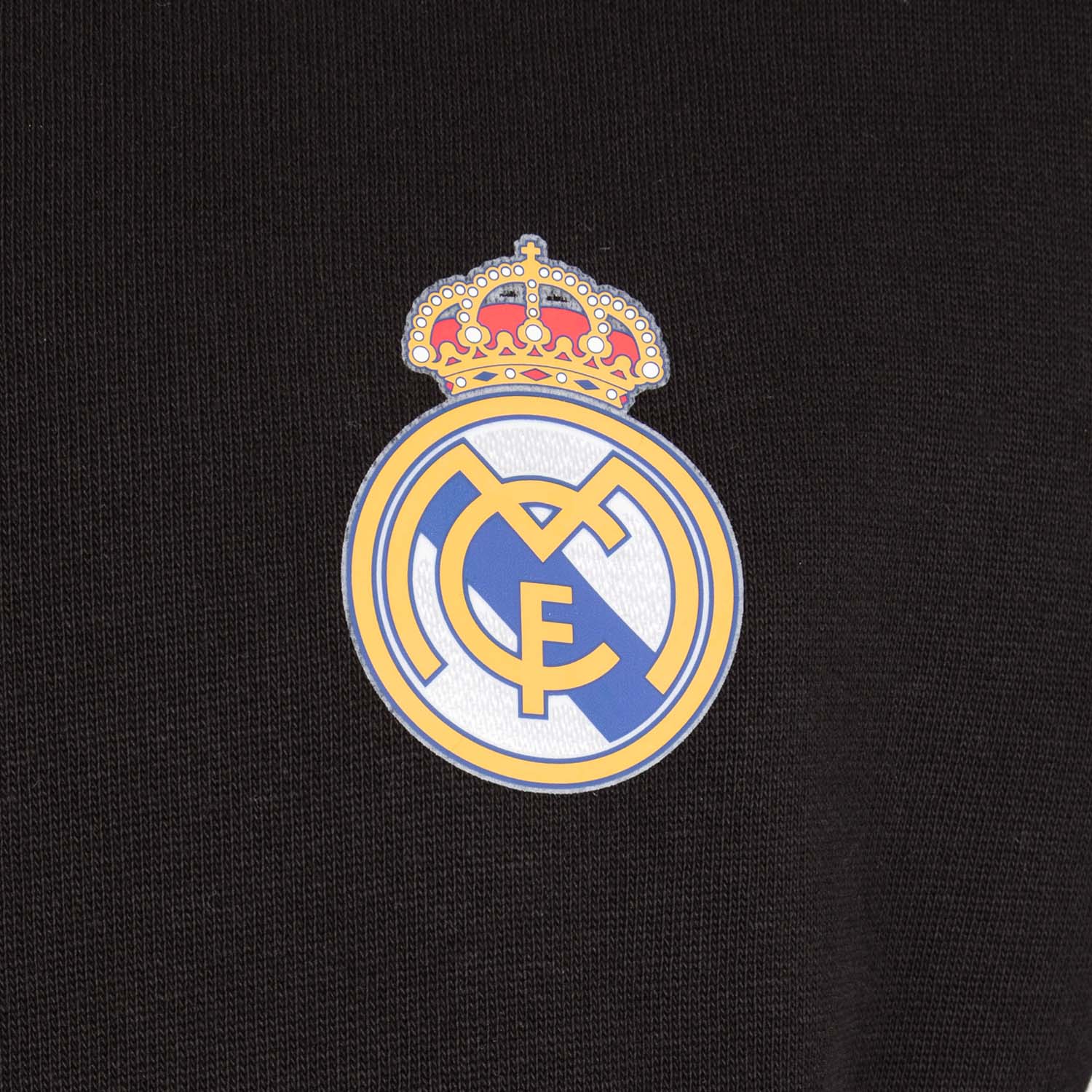 Sudadera Capucha Negra Hombre Escudo Color Essentials