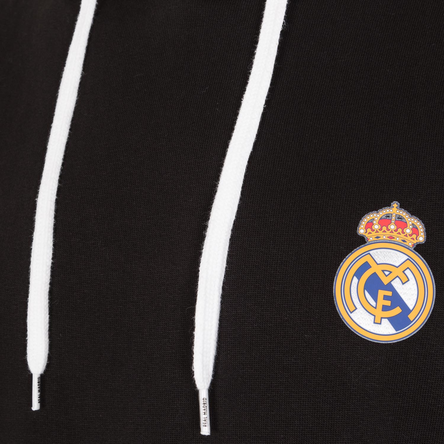 Sudadera Capucha Negra Hombre Escudo Color Essentials