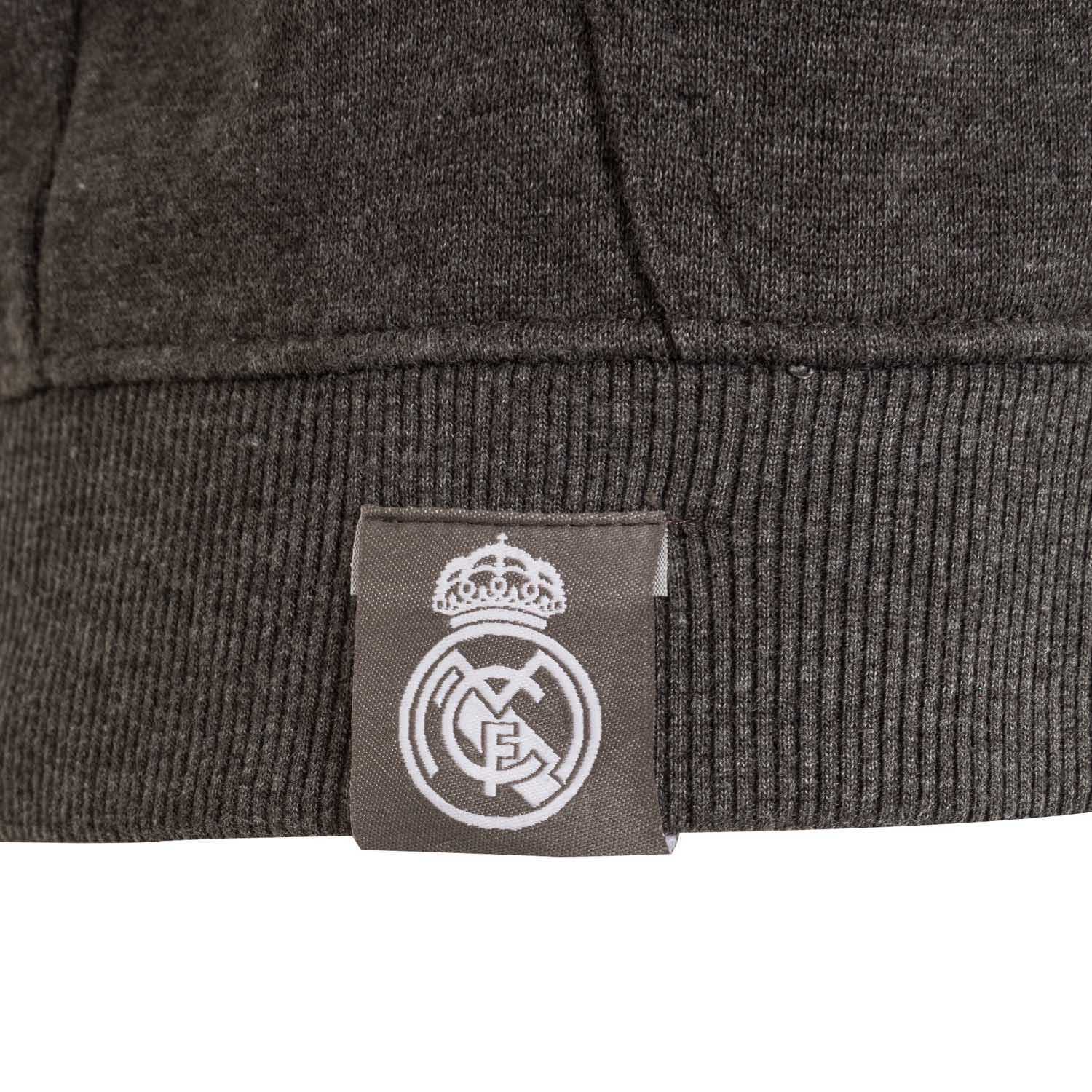 Sudadera Capucha Gris Oscruro Hombre Escudo Color Essentials