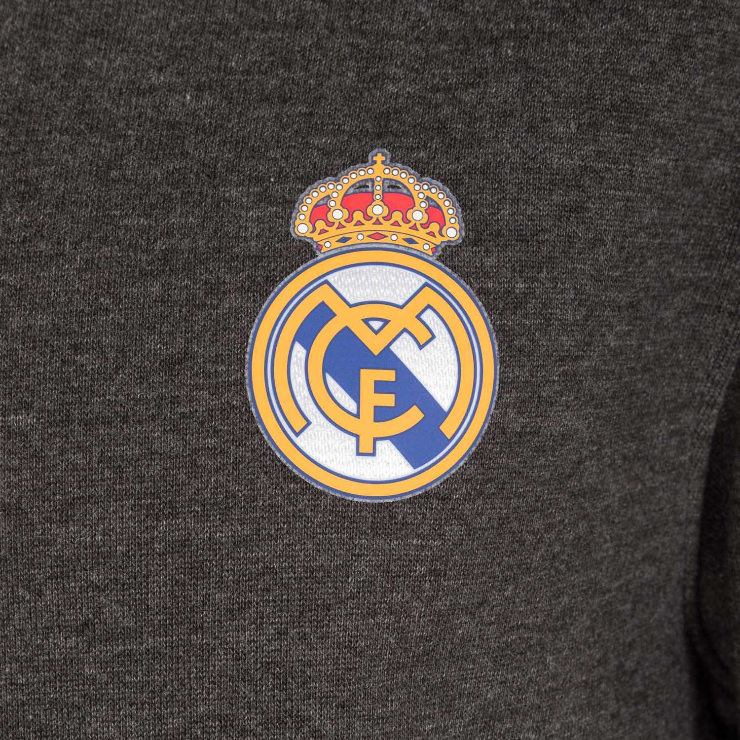 Sudadera Capucha Gris Oscruro Hombre Escudo Color Essentials
