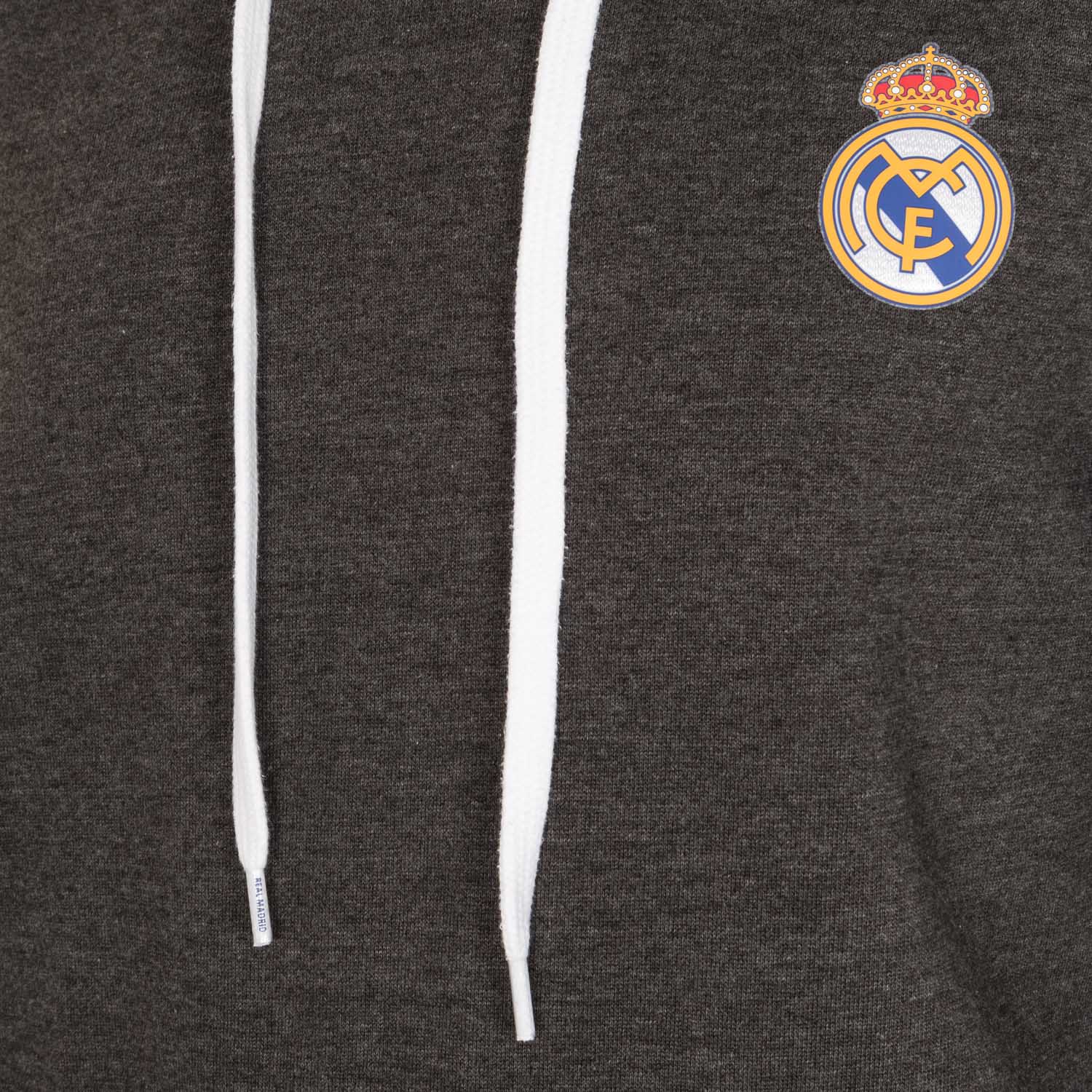 Sudadera Capucha Gris Oscruro Hombre Escudo Color Essentials