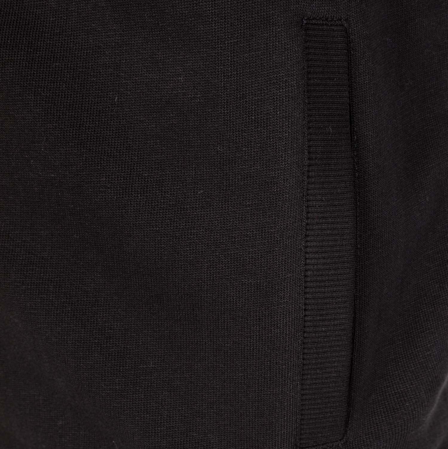 Chaqueta Capucha Negra Hombre Escudo Color Essentials