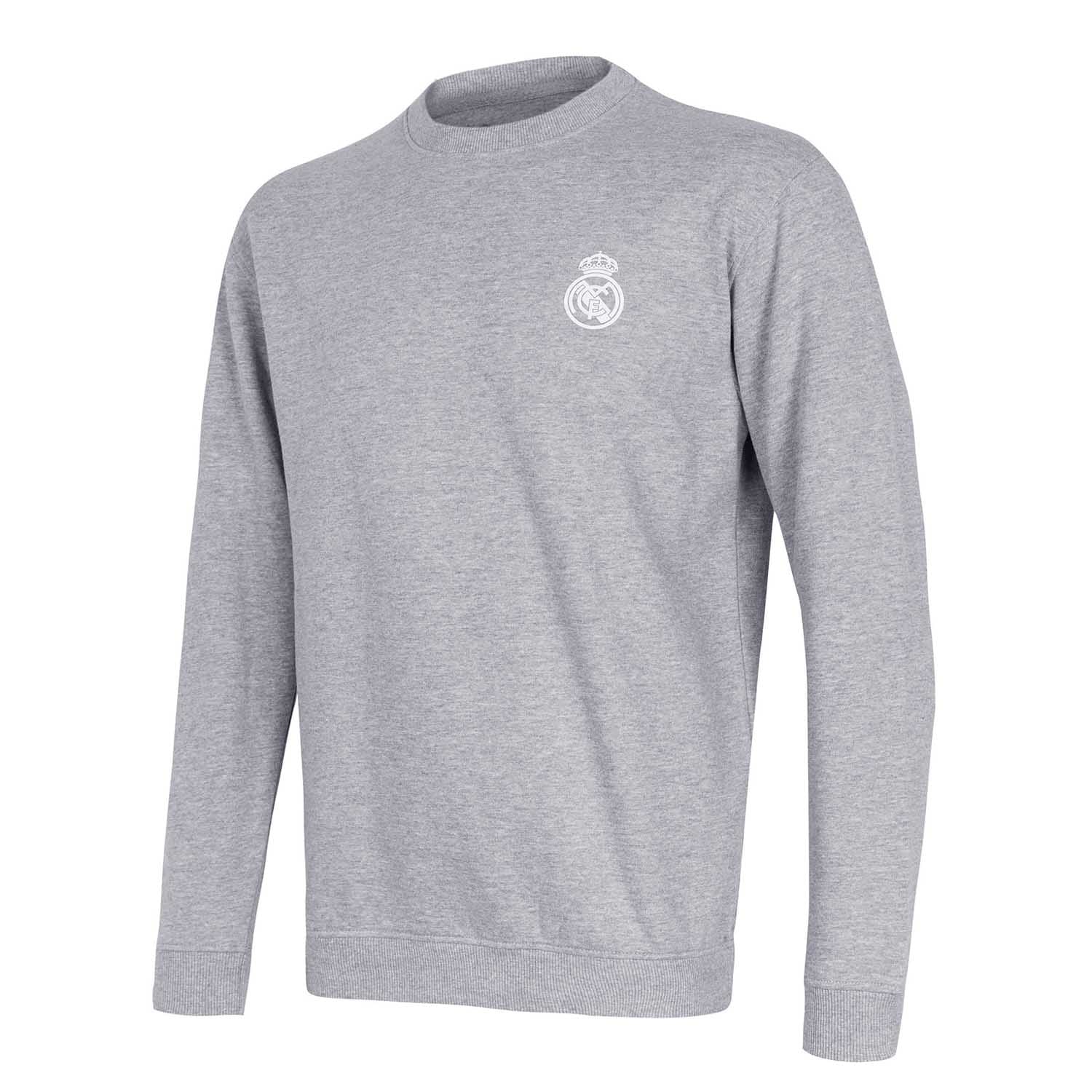 Sudadera Gris Claro Hombre Escudo Monocolor Essentials