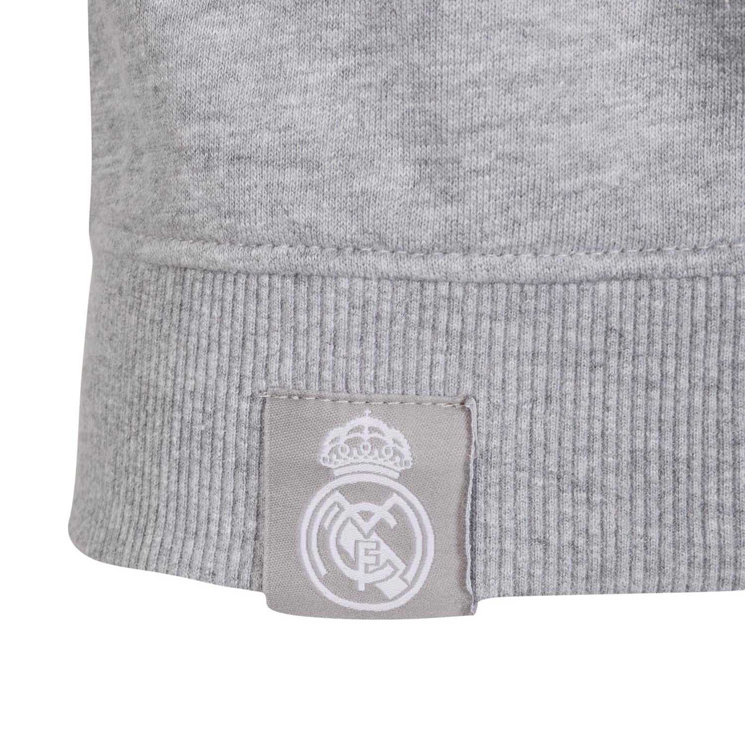 Sudadera Gris Claro Hombre Escudo Monocolor Essentials