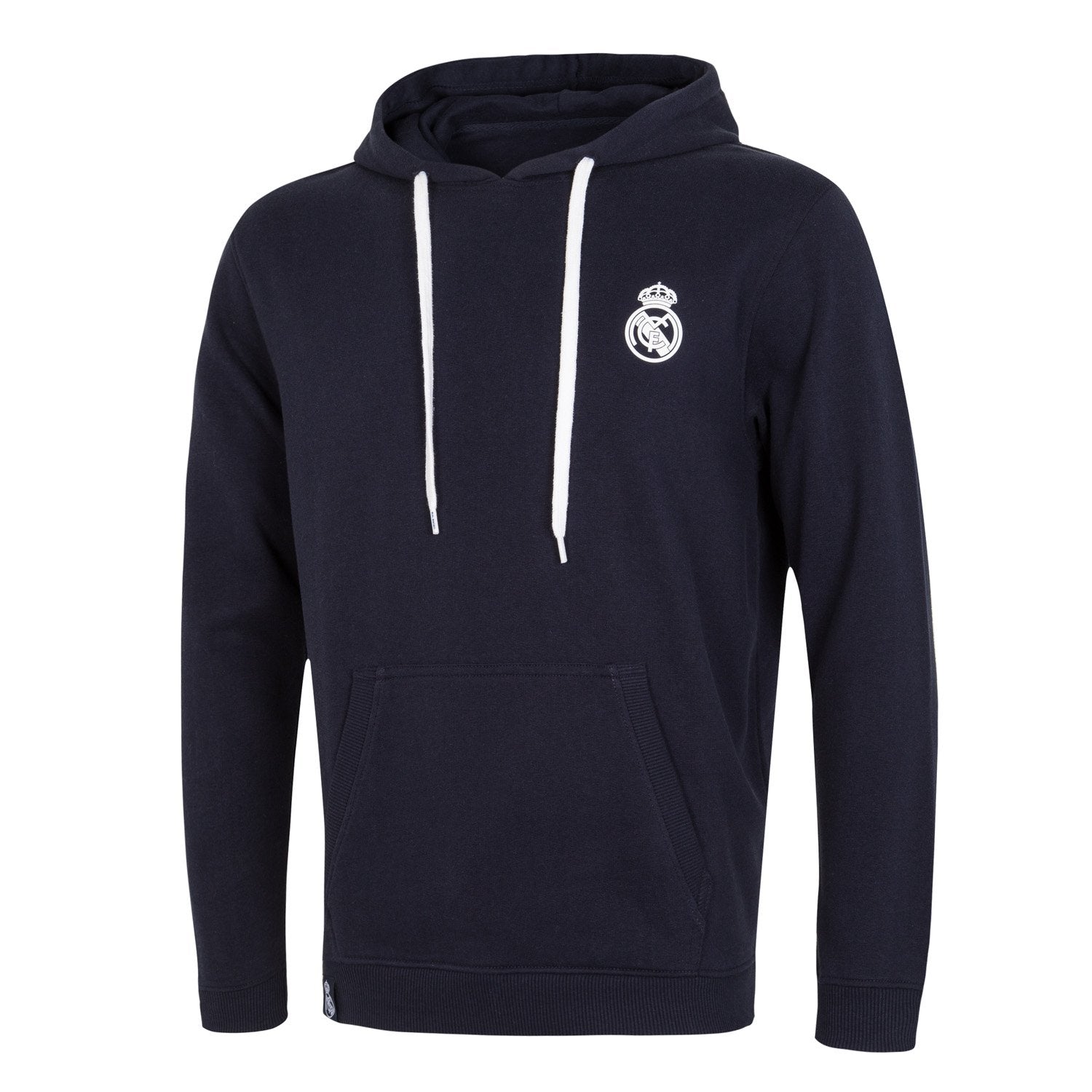 Sudadera Capucha Azul Marino Hombre Escudo Monocolor Essentials
