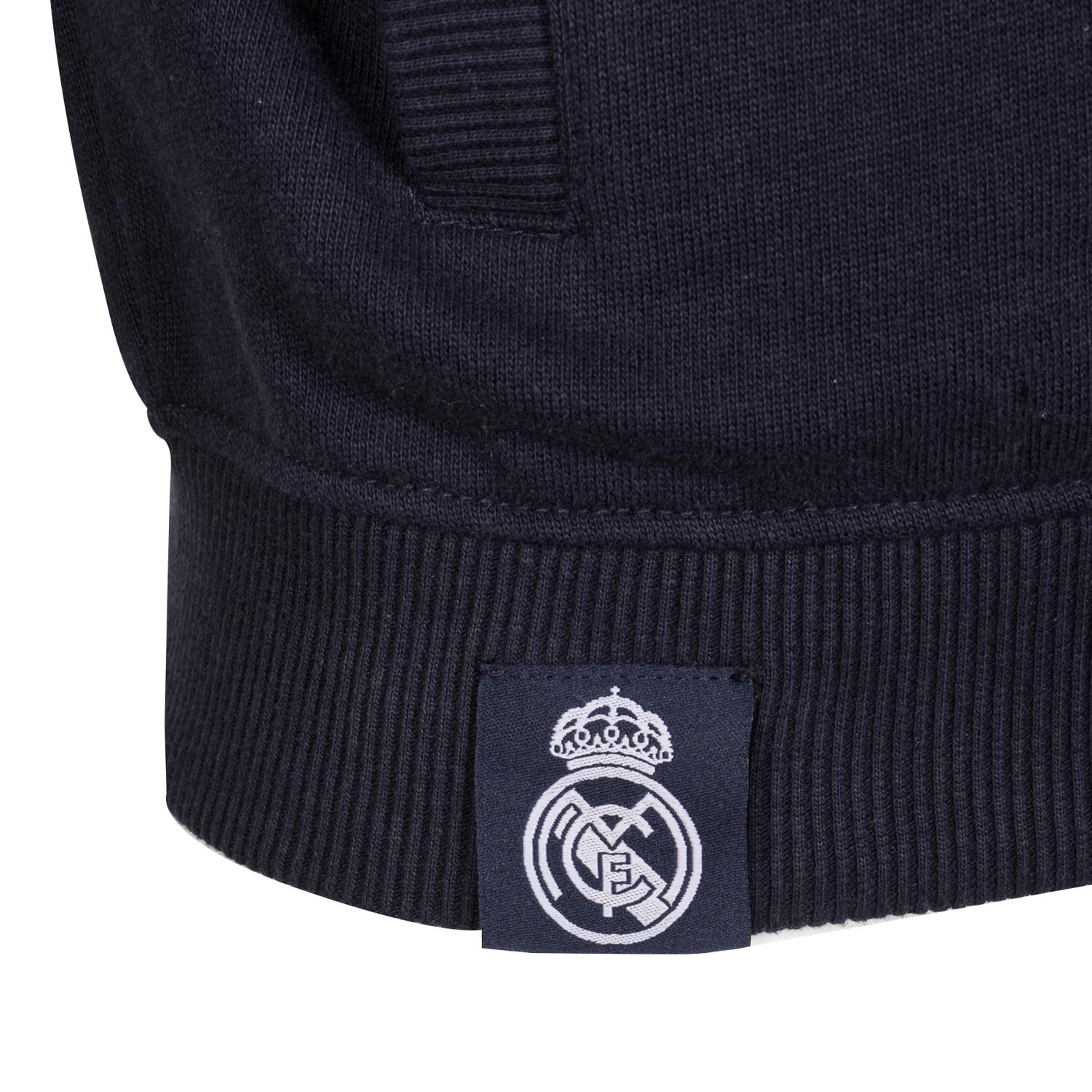 Sudadera Capucha Azul Marino Hombre Escudo Monocolor Essentials