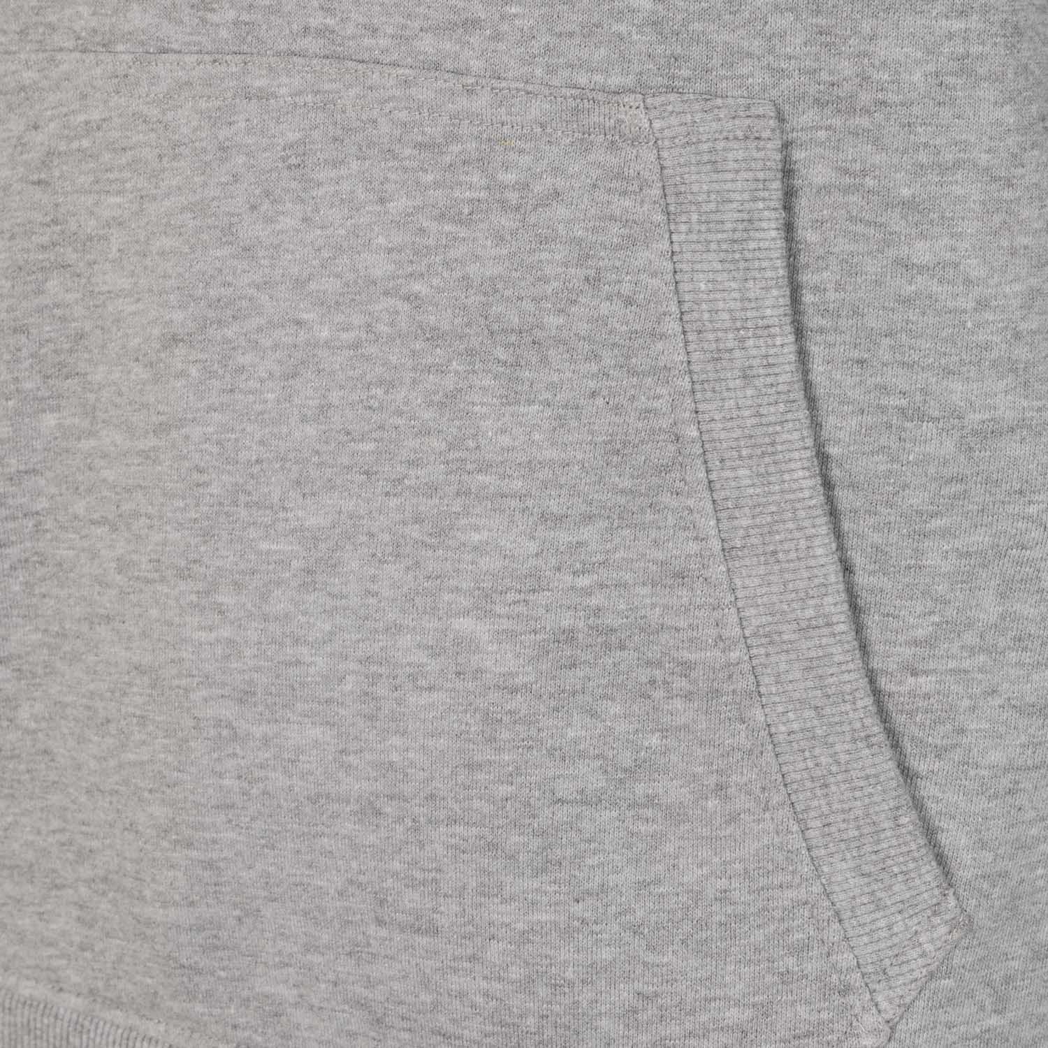 Sudadera Capucha Gris Claro Hombre Escudo Monocolor Essentials