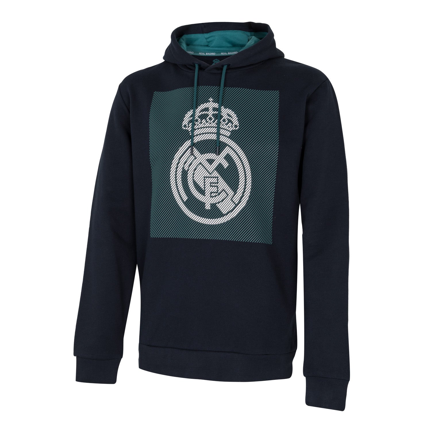 Sudadera Capucha Hombre Escudo Navy Teal