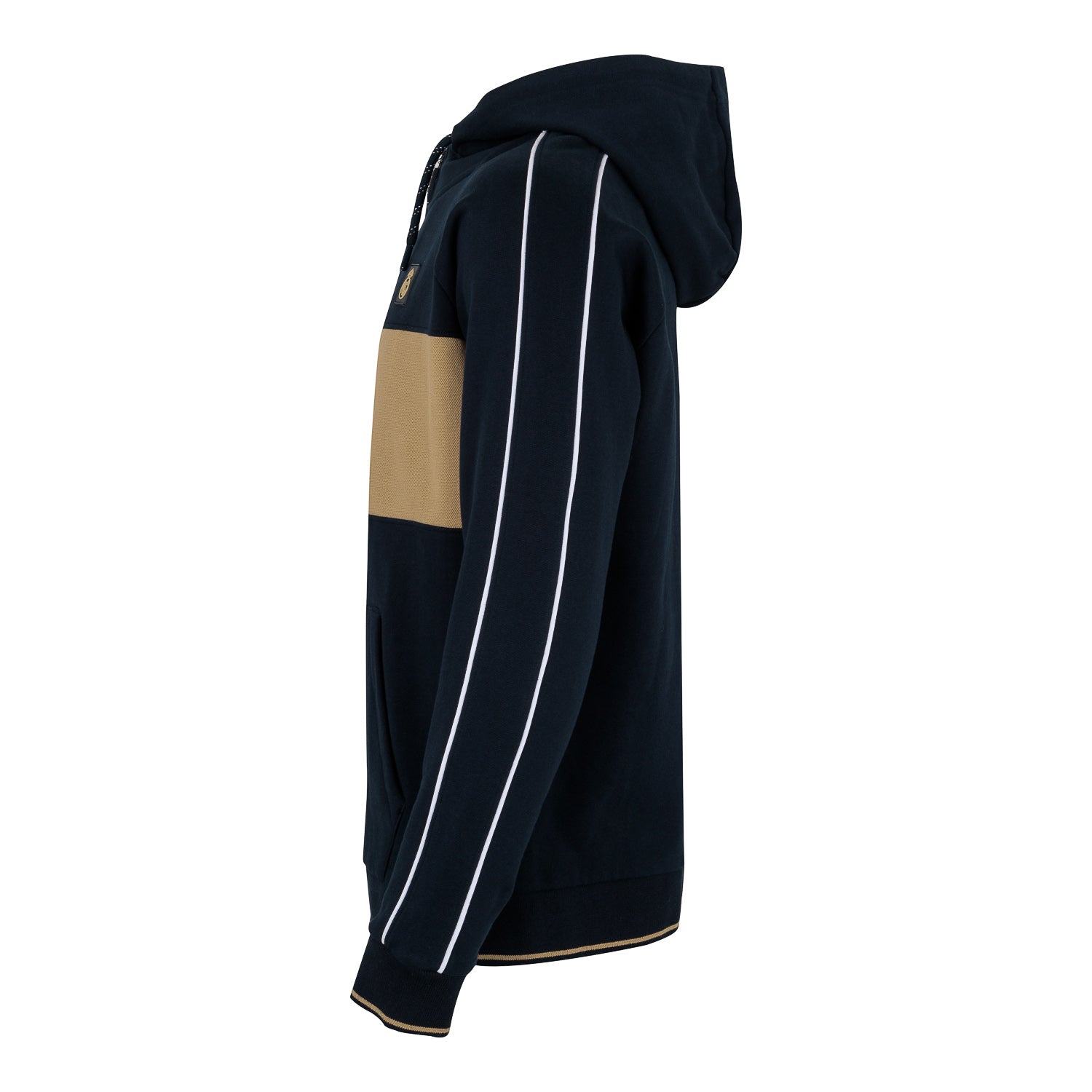 Sudadera Cremallera Hombre Azul Marino/Beige Real Madrid