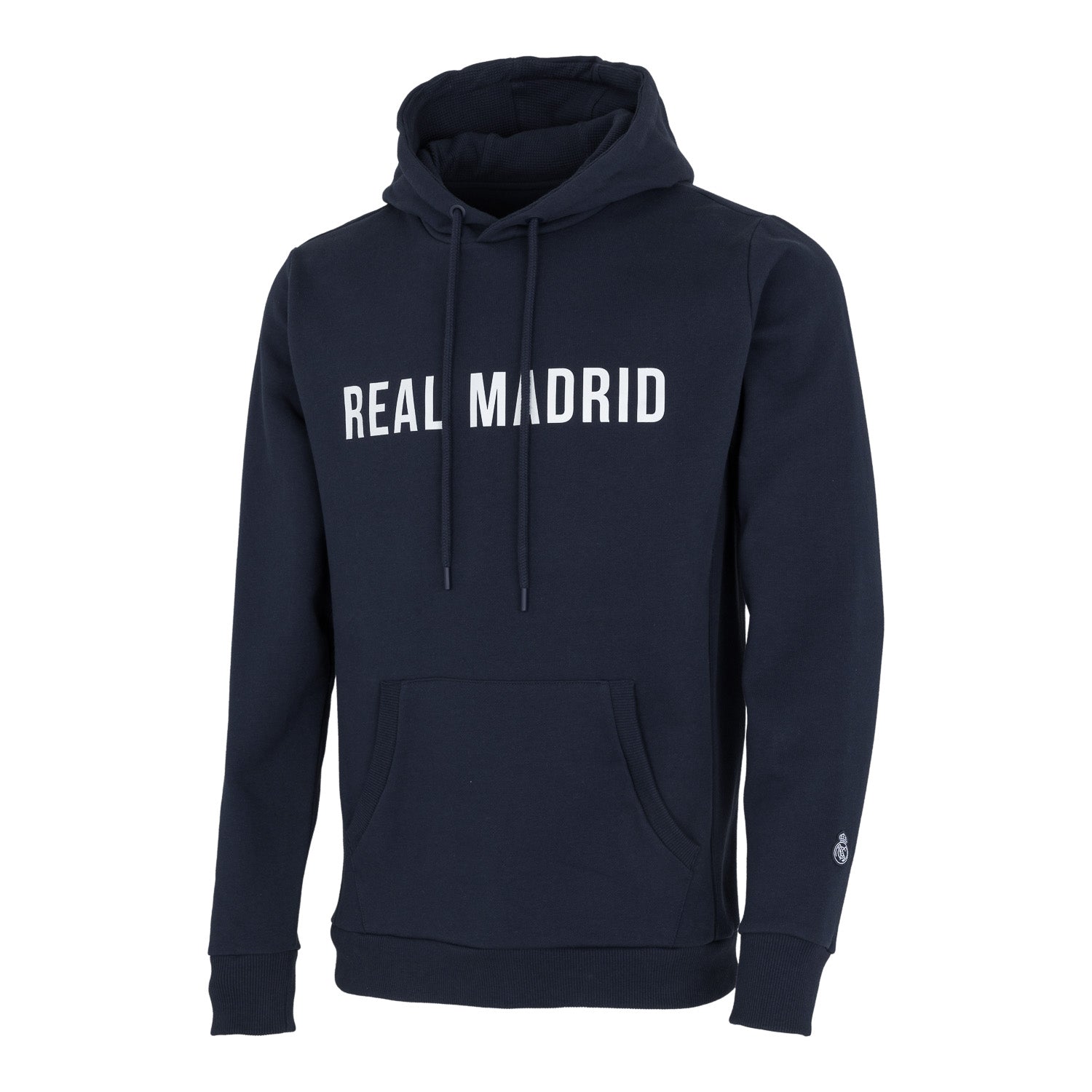 Sudadera Capucha Hombre Texto Azul Marino/Blanco