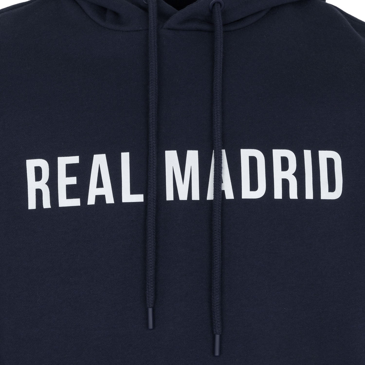 Sudadera Capucha Hombre Texto Azul Marino/Blanco