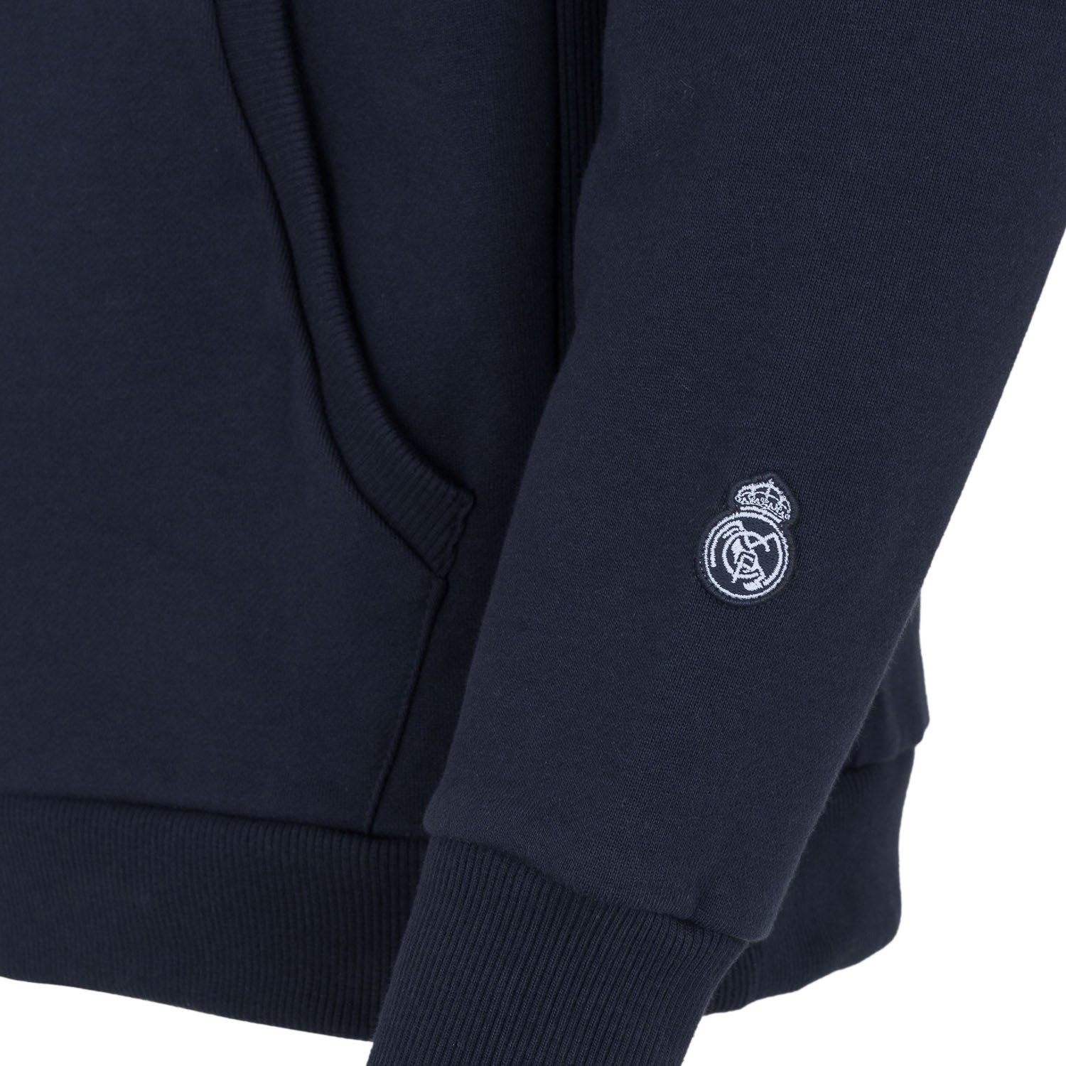 Sudadera Capucha Hombre Texto Azul Marino/Blanco