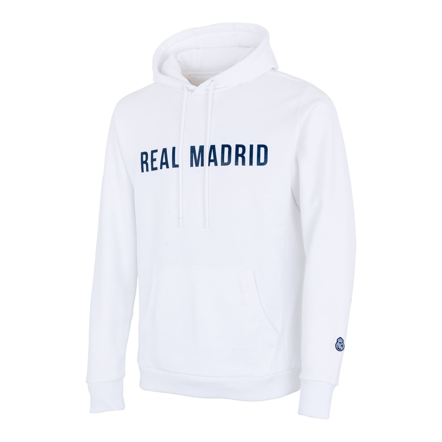 Sudadera Capucha Hombre Texto Blanco/Azul Marino