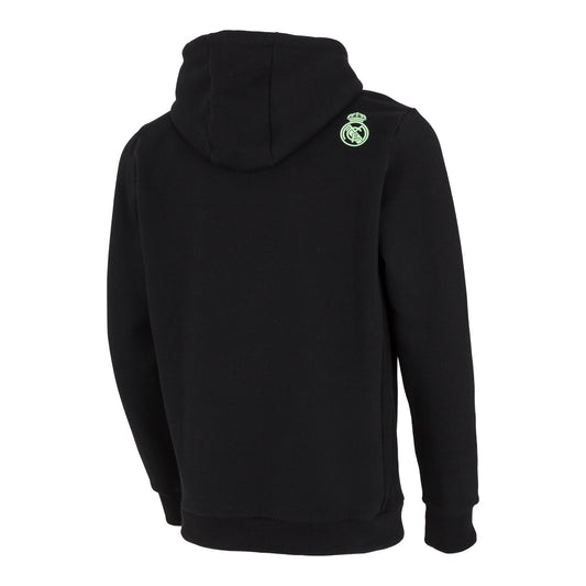Sudadera Capucha Hombre Texto Negro/Lima