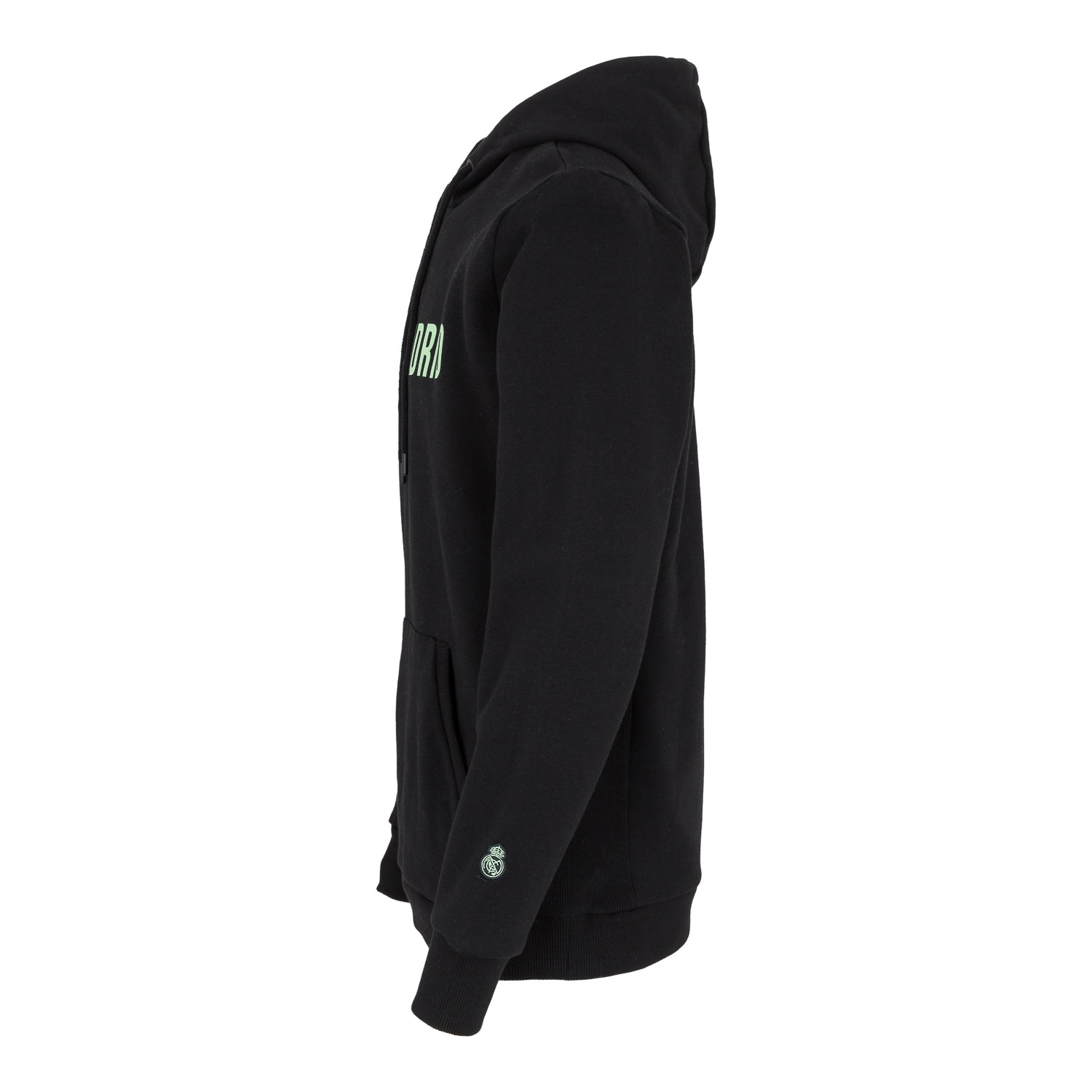 Sudadera Capucha Hombre Texto Negro/Lima