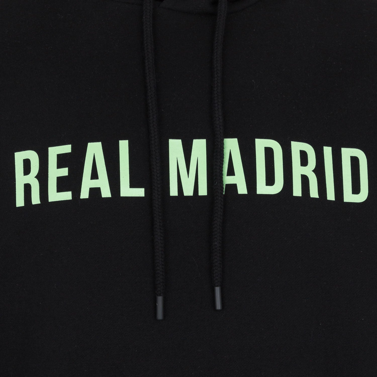 Sudadera Capucha Hombre Texto Negro/Lima
