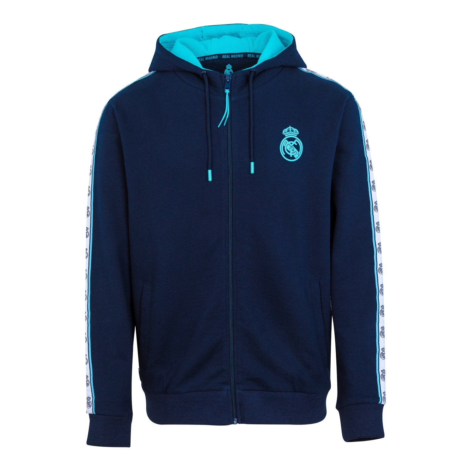 Sudadera Madrid Sky Hombre Cremallera Cinta Manga