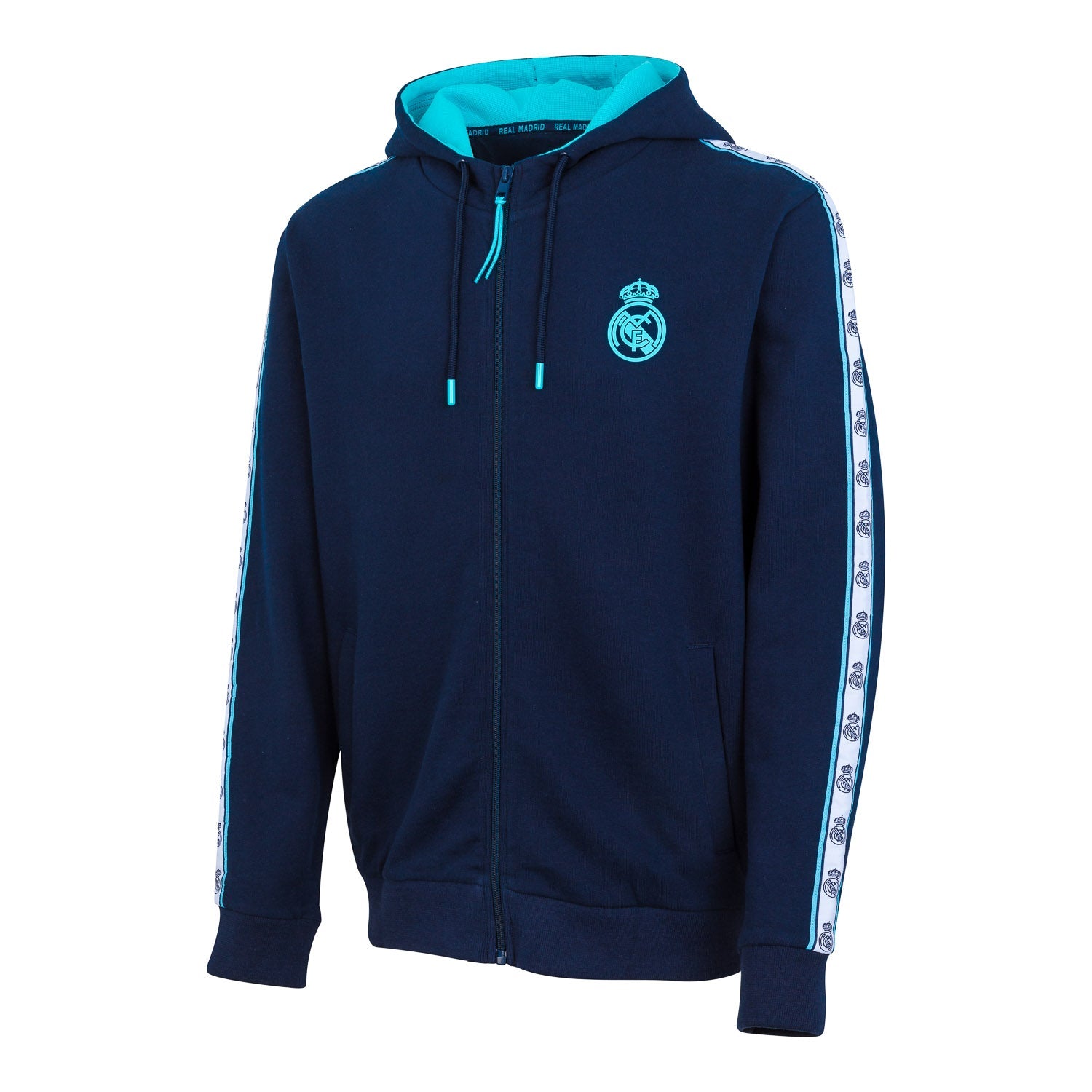 Sudadera Madrid Sky Hombre Cremallera Cinta Manga