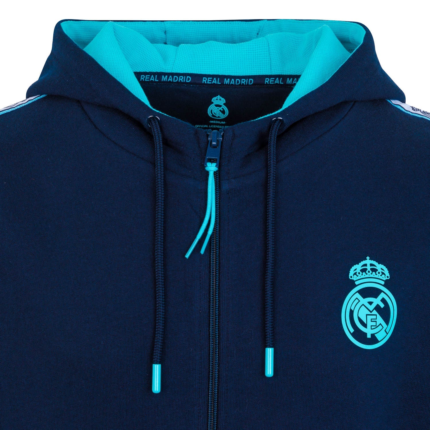 Sudadera Madrid Sky Hombre Cremallera Cinta Manga