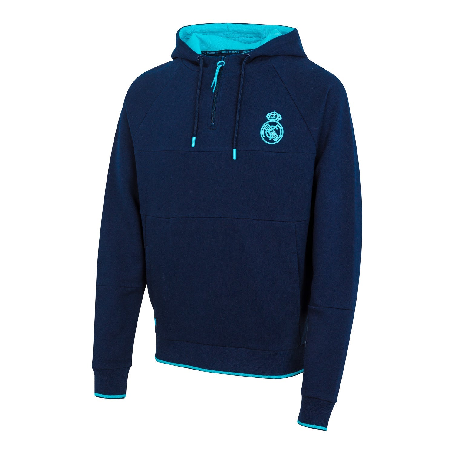 Sudadera Madrid Sky Hombre Cremallera Parcial Azul