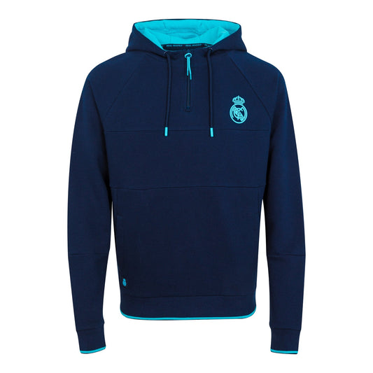 Sudadera Madrid Sky Hombre Cremallera Parcial Azul