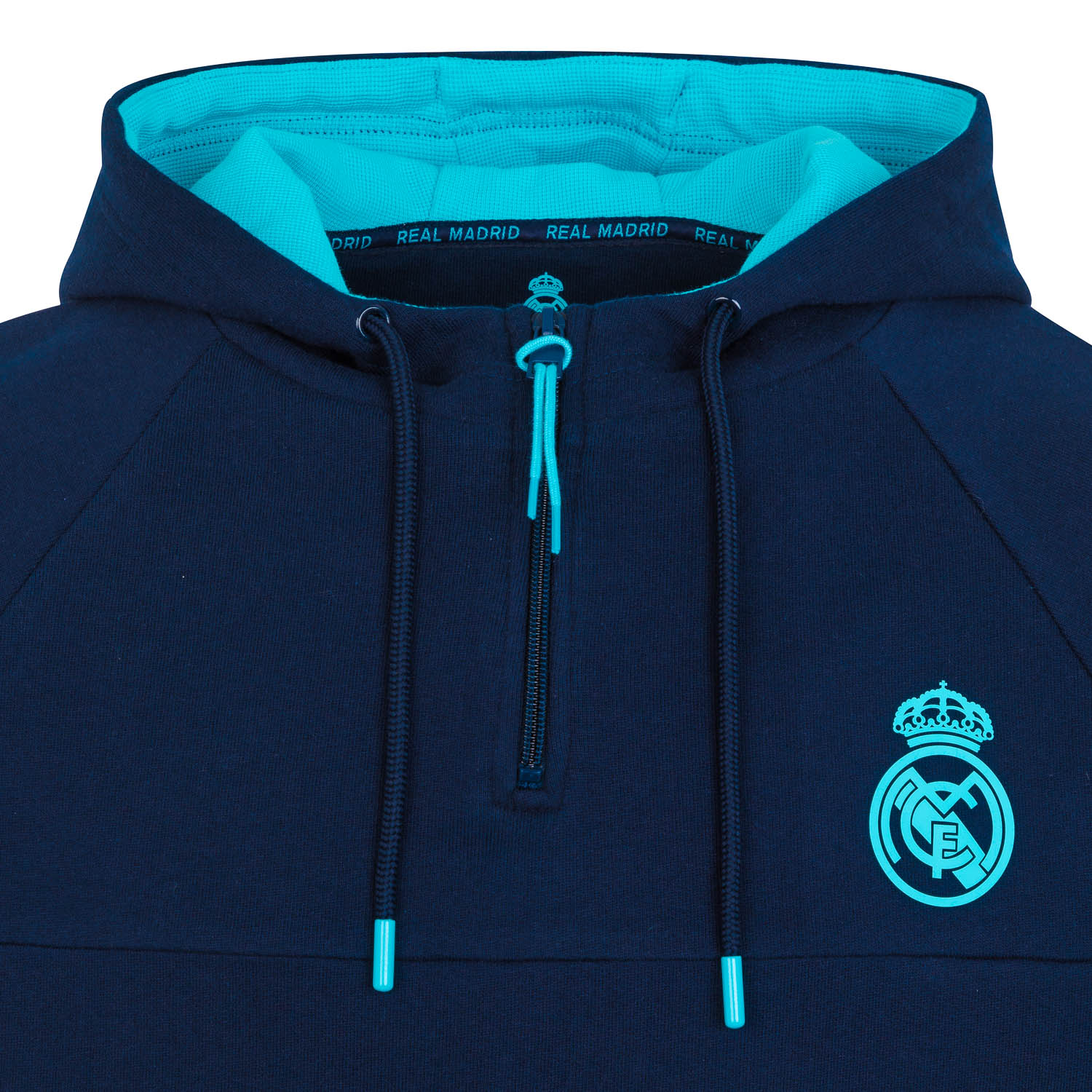 Sudadera Madrid Sky Hombre Cremallera Parcial Azul