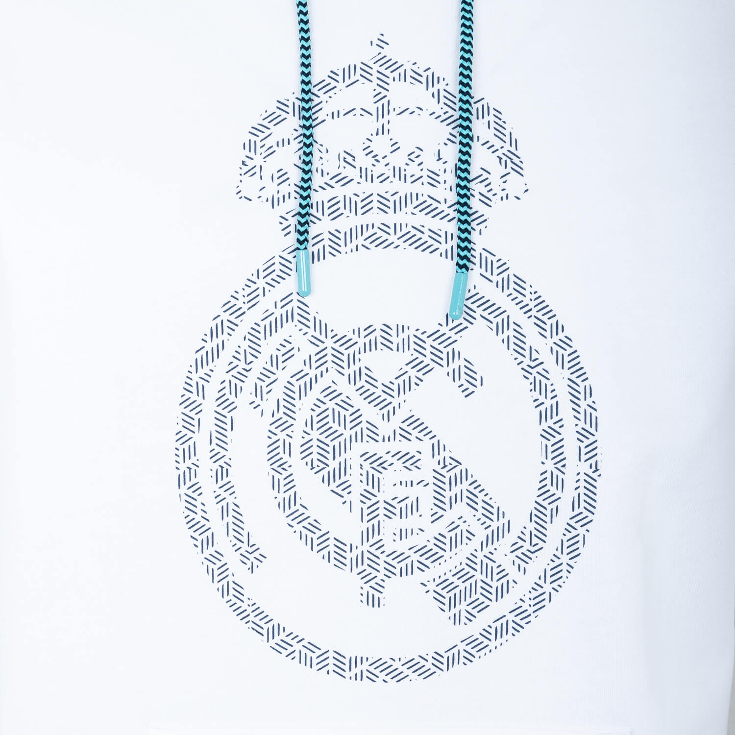 Bernabéu Neon Lights Sudadera Capucha Estampado Escudo Blanco