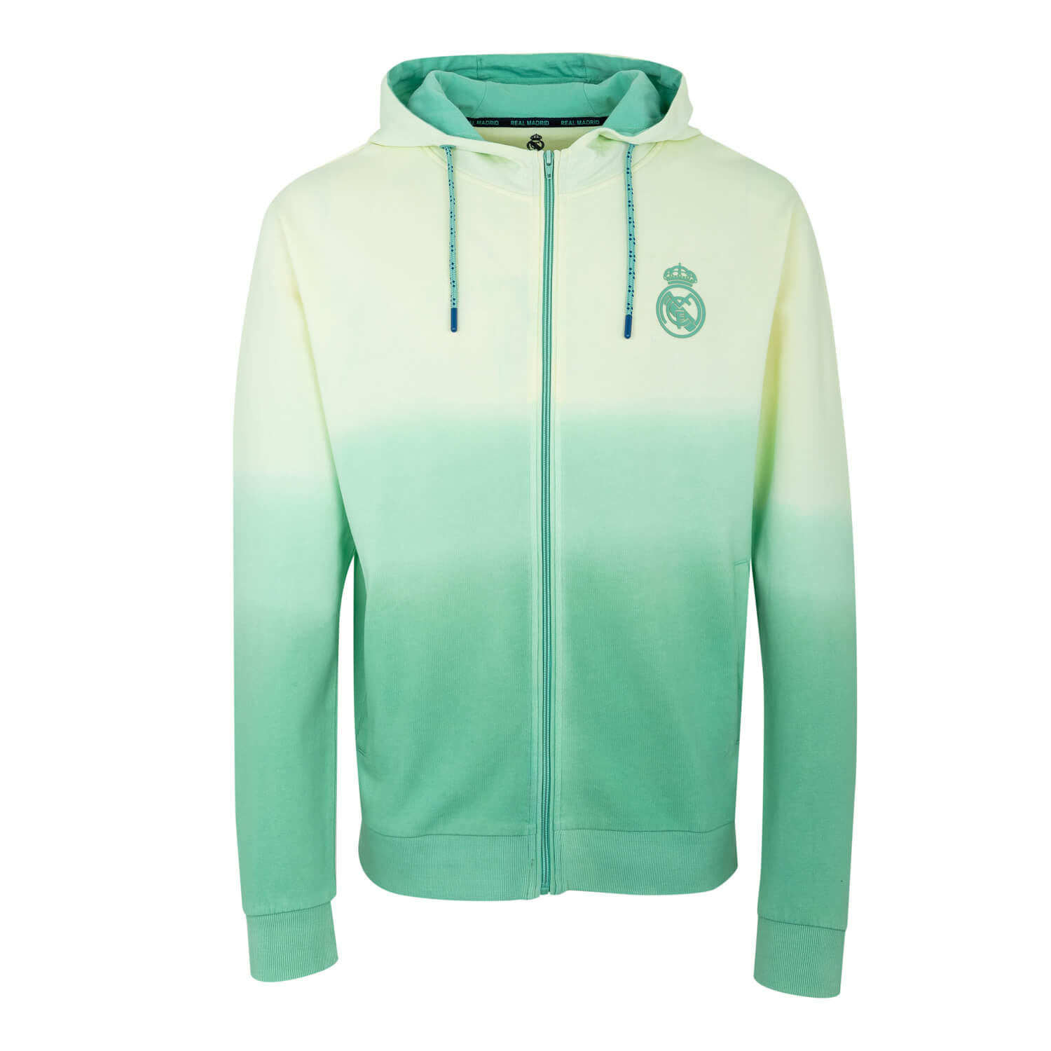 Sunset Festival Mens Dip Dye Zip Hoodie White