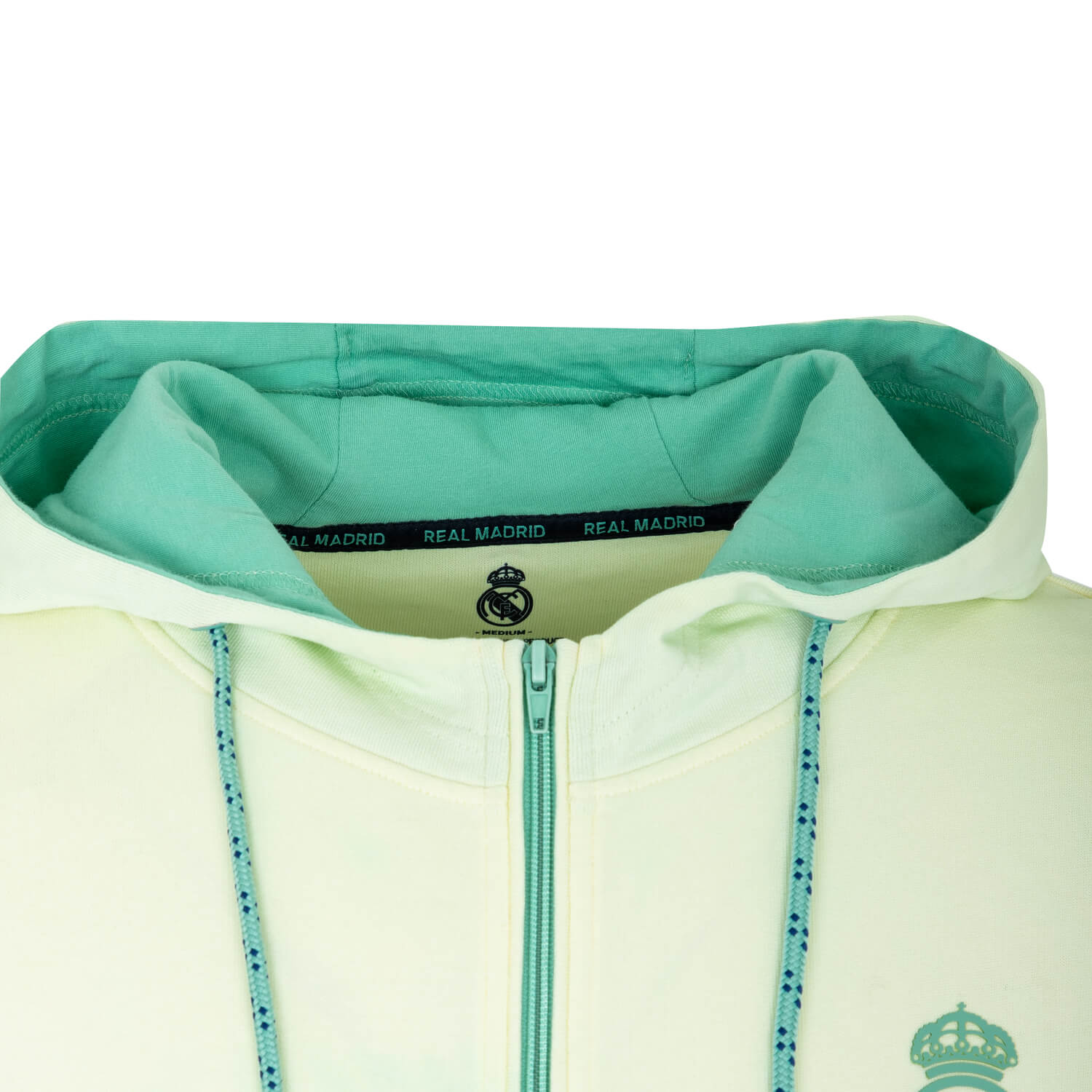 Sunset Festival Mens Dip Dye Zip Hoodie White