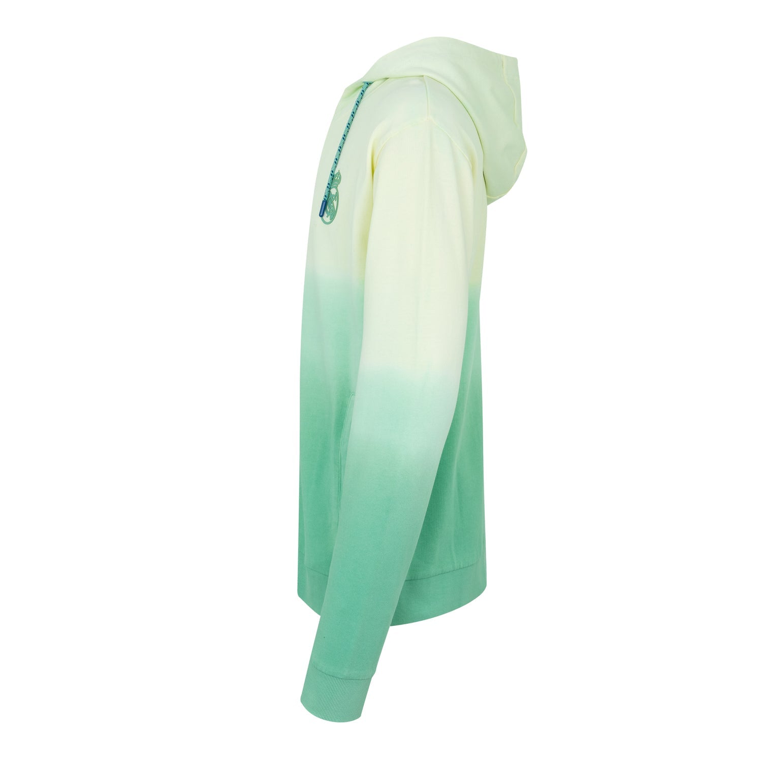 Sunset Festival Mens Dip Dye Zip Hoodie White