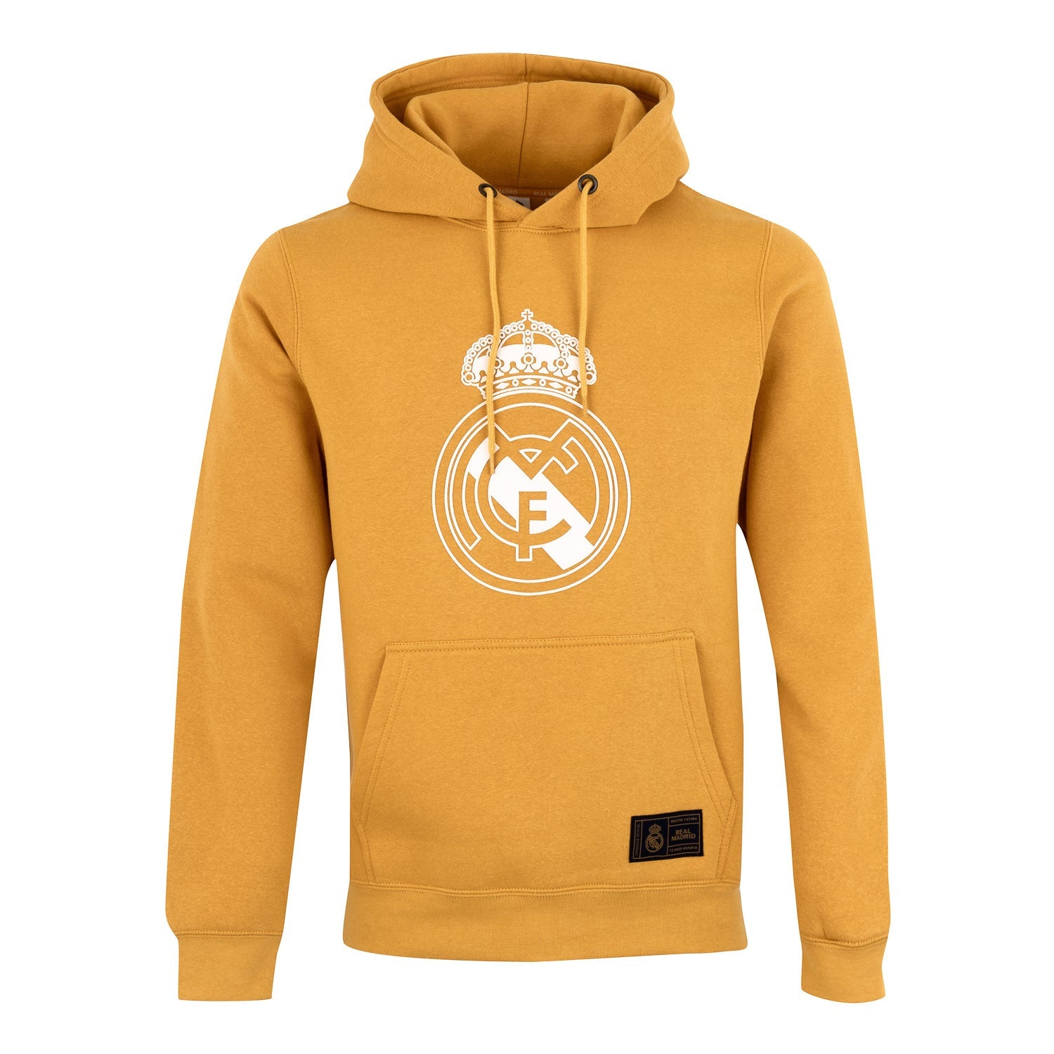 Sudadera Capucha Hombre Escudo Mostaza