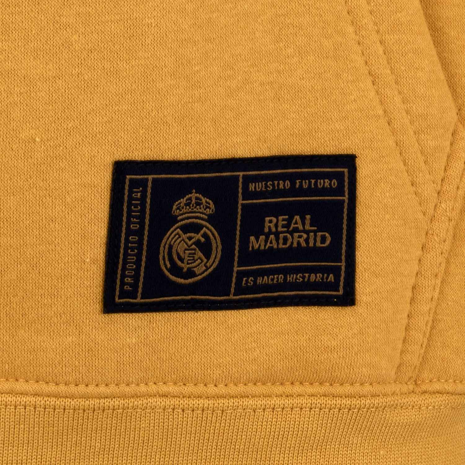 Sudadera Capucha Hombre Escudo Mostaza