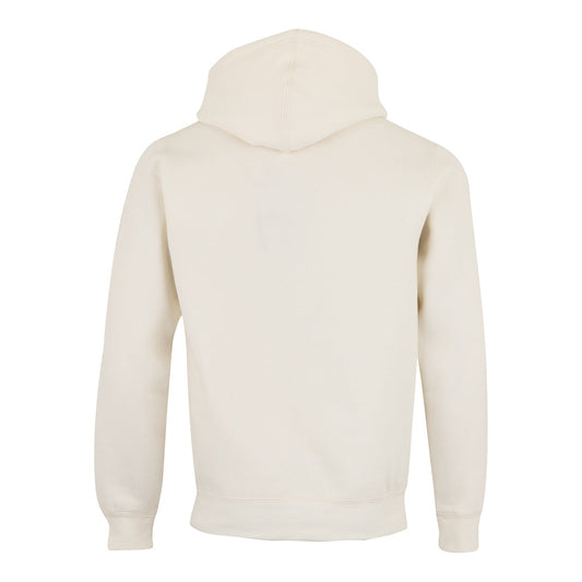 Sudadera Capucha Hombre Escudo Blanco Roto